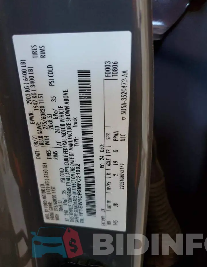 1FTEW1CP8MFC21092 Photo# 12
