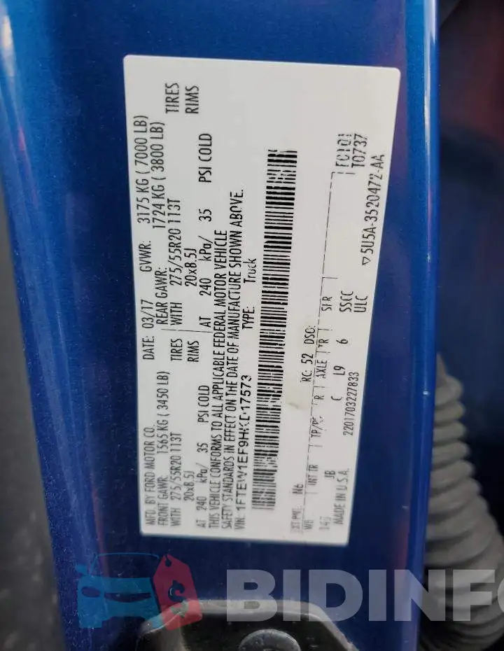 1FTEW1EF9HKD17573 Photo# 12