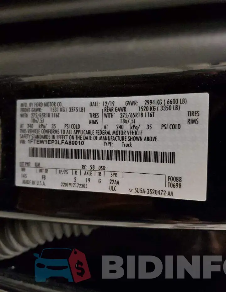 1FTEW1EP3LFA80010 Photo# 12