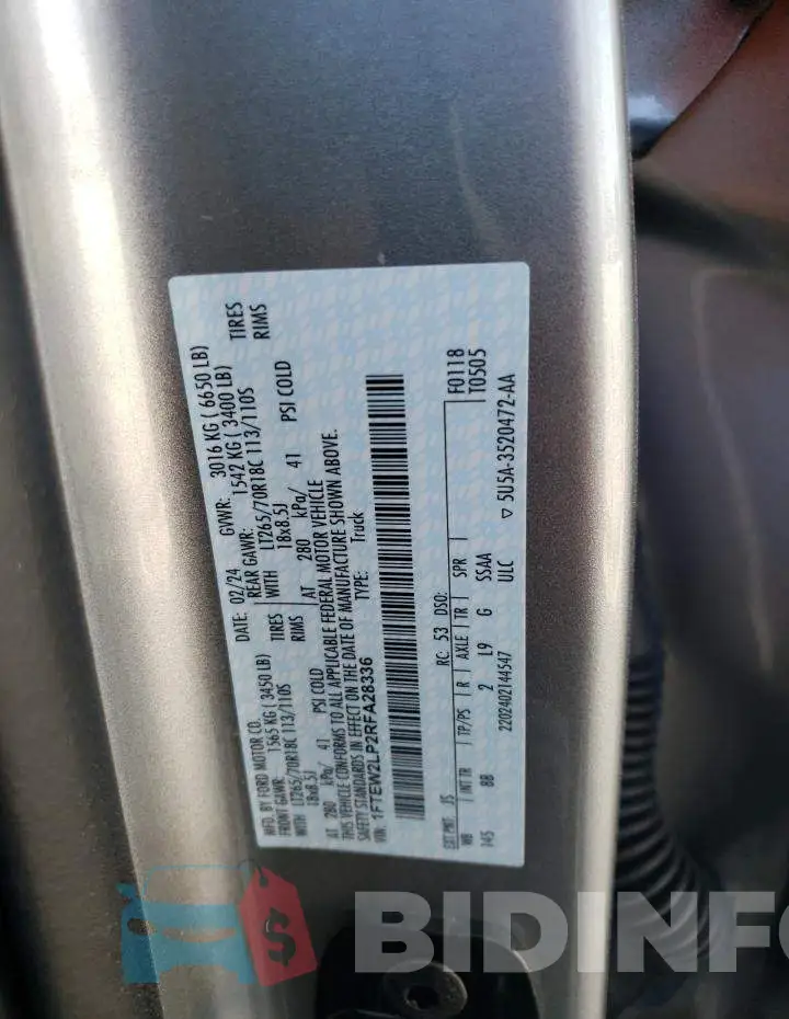 1FTEW2LP2RFA28336 Photo# 13