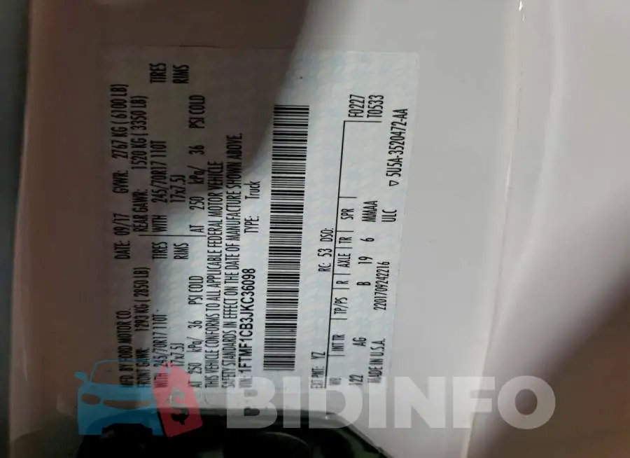 1FTMF1CB3JKC36098 Photo# 13