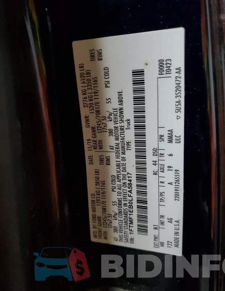 1FTMF1EB0LFA58417 Photo# 12