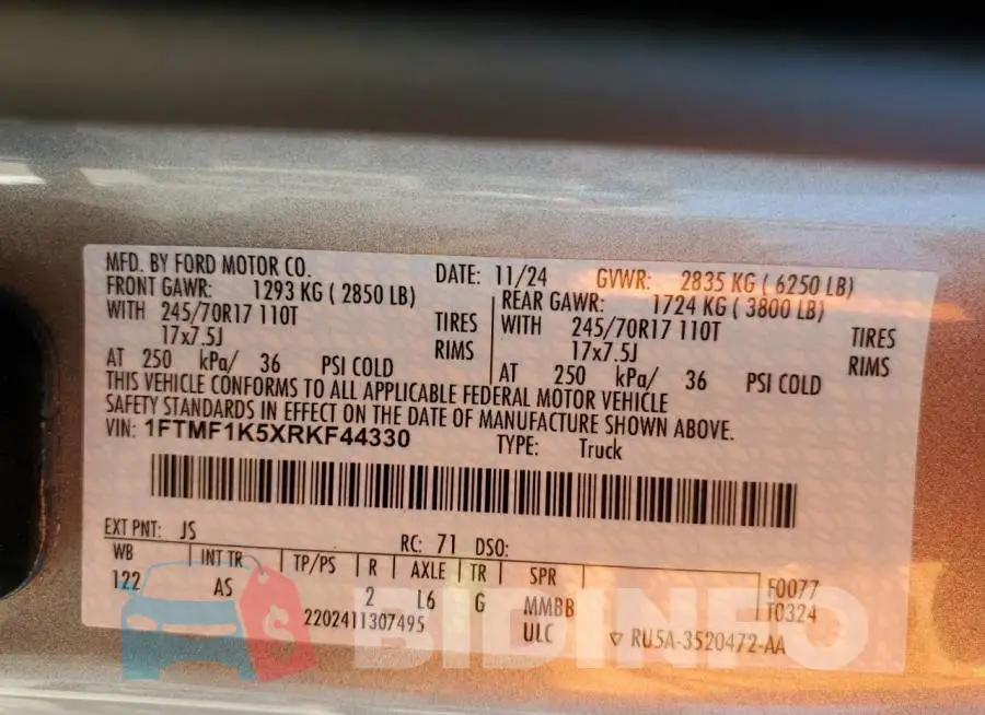 1FTMF1K5XRKF44330 Photo# 13