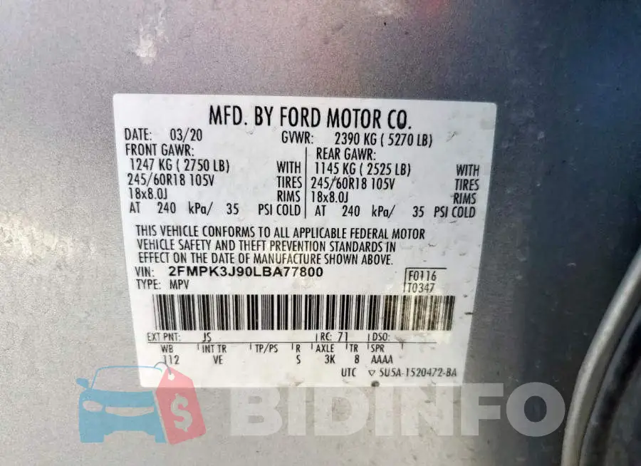 2FMPK3J90LBA77800 Photo# 13