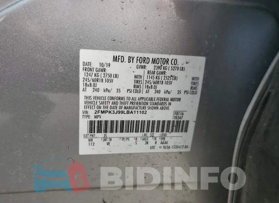2FMPK3J99LBA11102 Photo# 14