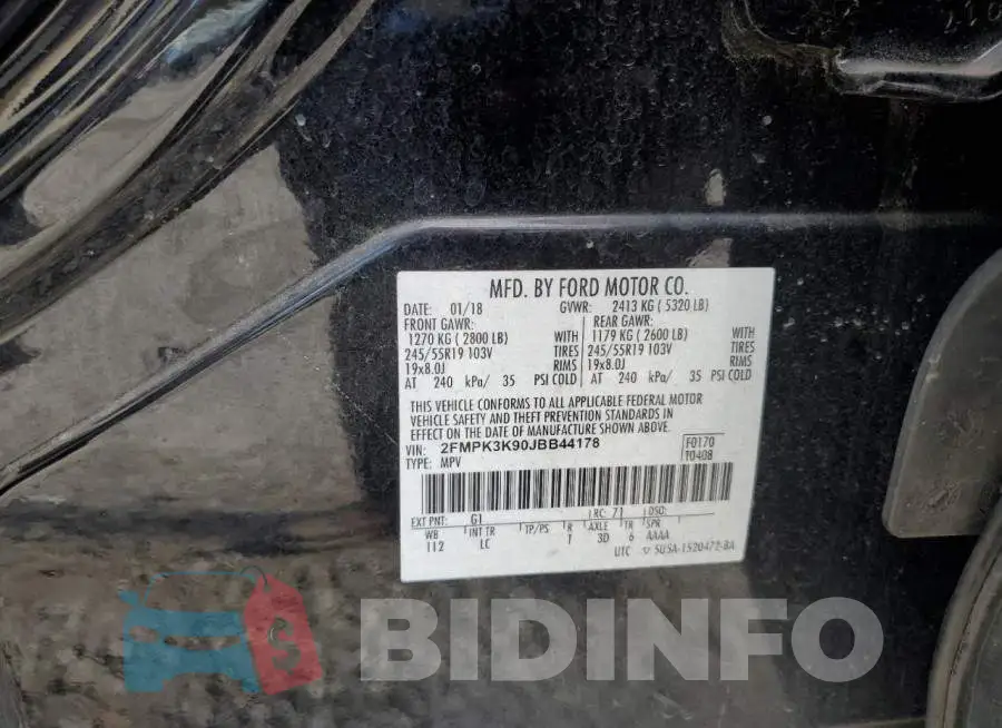 2FMPK3K90JBB44178 Photo# 13
