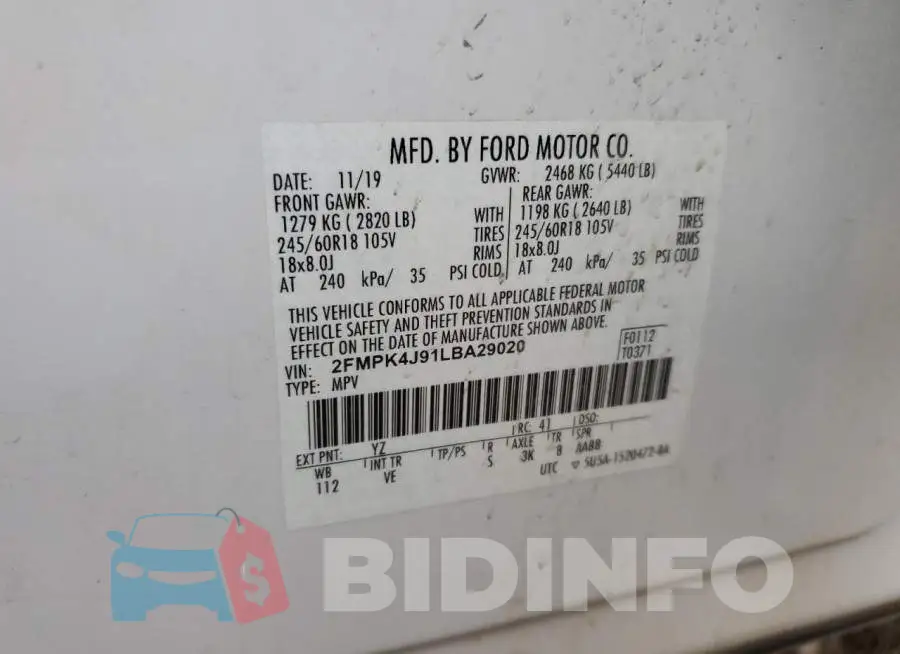 2FMPK4J91LBA29020 Photo# 12