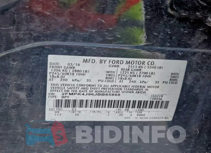 2FMPK4J96JBB85888 Photo# 14