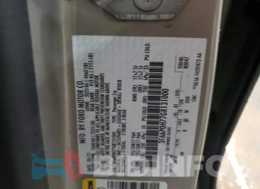 3FA6P0H77GR131000 Photo# 12