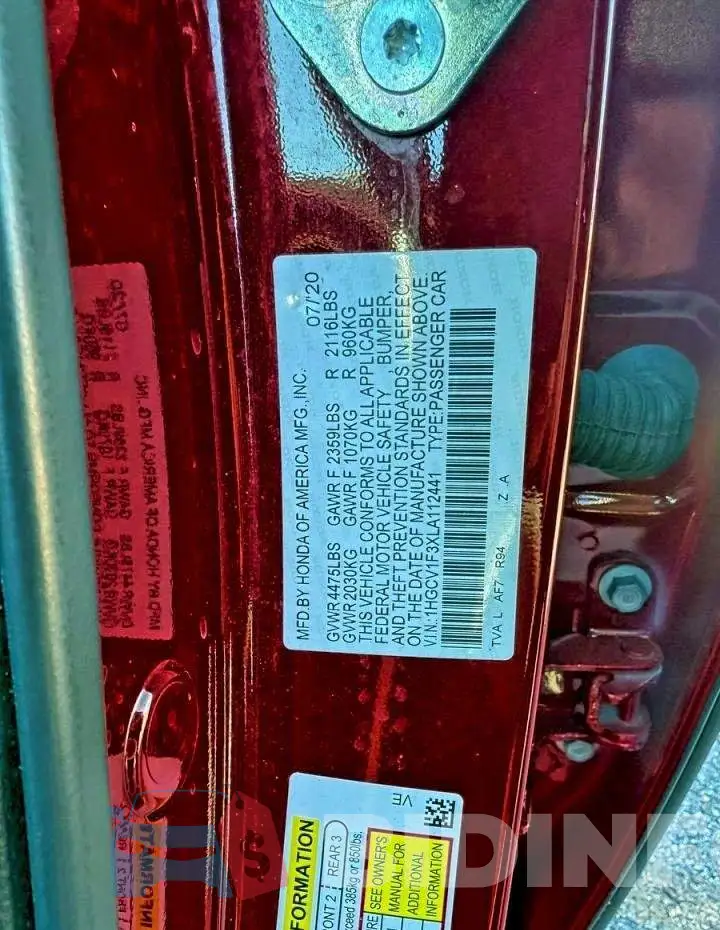 1HGCV1F3XLA112441 Photo# 10
