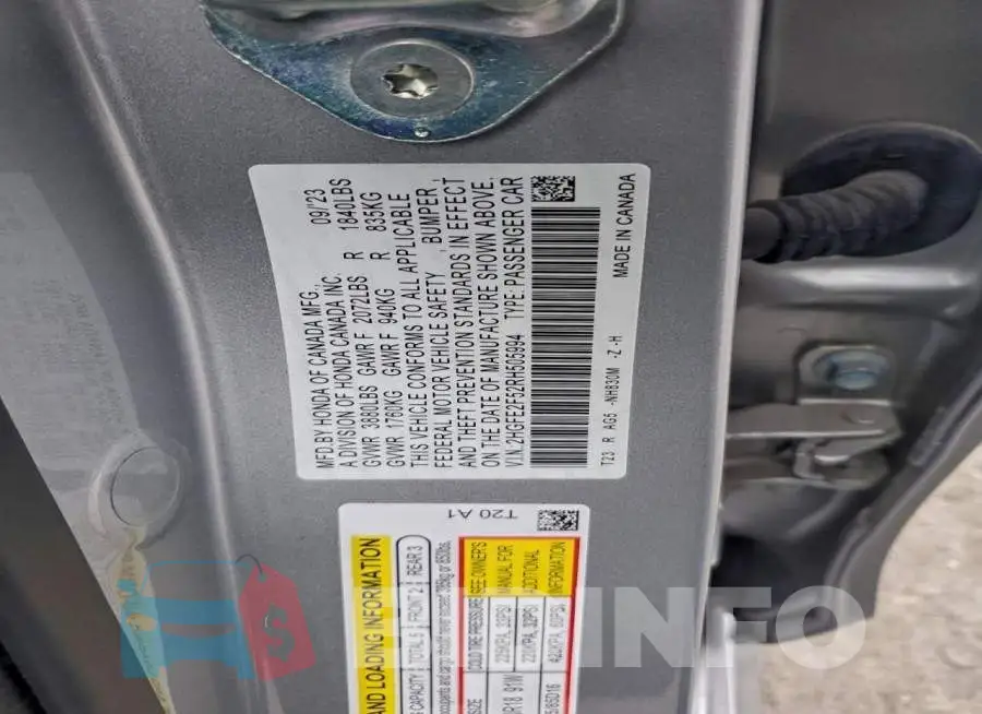 2HGFE2F52RH505994 Photo# 13