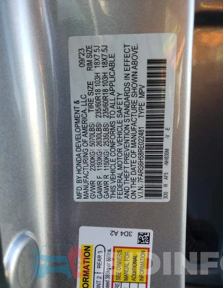 7FARS6H58RE022481 Photo# 13