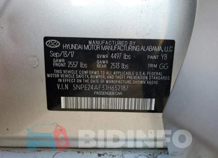 5NPE24AF3JH652187 Photo# 12