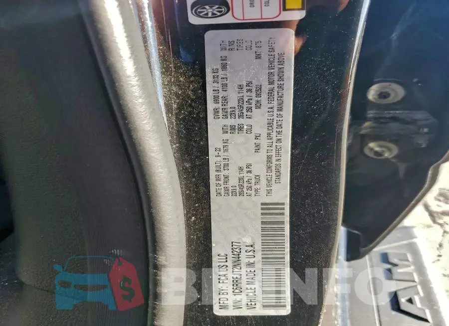 1C6RREJT2NN442377 Photo# 12