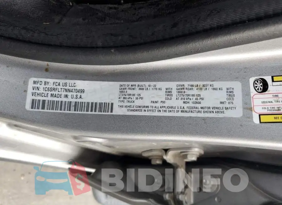 1C6SRFLT7NN470499 Photo# 13