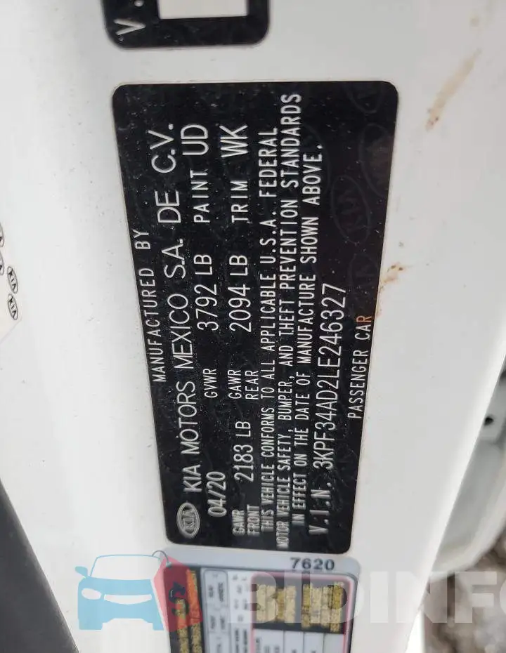 3KPF34AD2LE246327 Photo# 12
