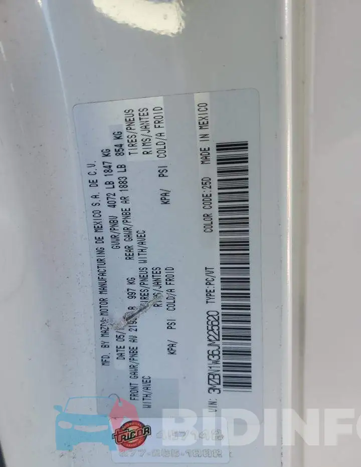 3MZBN1W36JM225620 Photo# 13