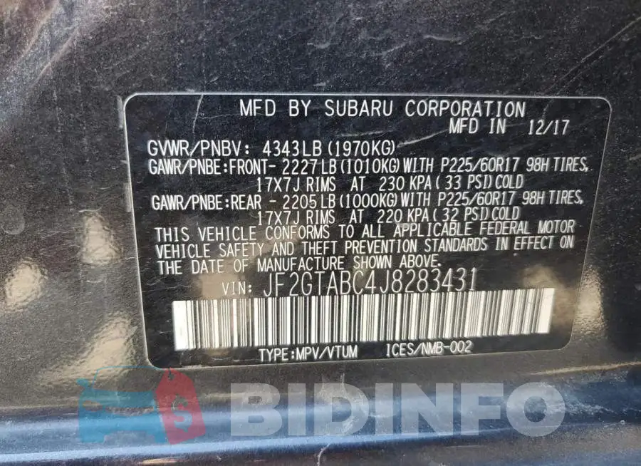 JF2GTABC4J8283431 Photo# 14