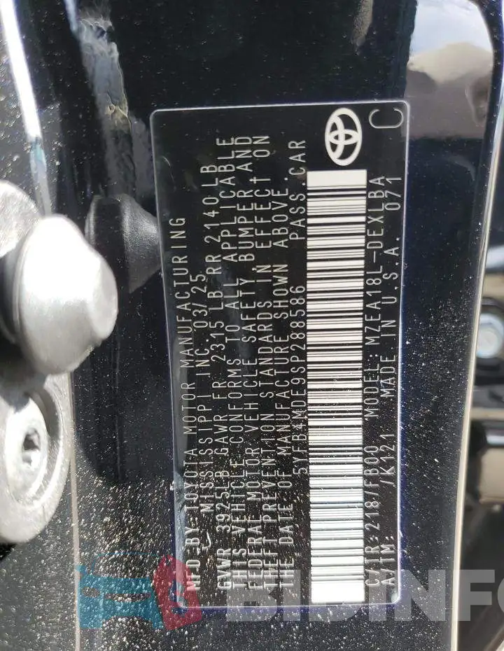 5YFB4MDE9SP288586 Photo# 12