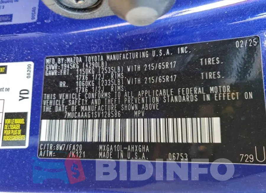 7MUCAAAG1SV128586 Photo# 13