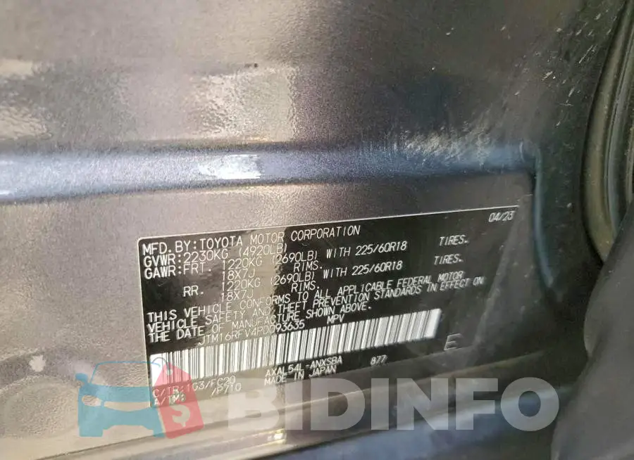 JTM16RFV4PD093635 Photo# 13