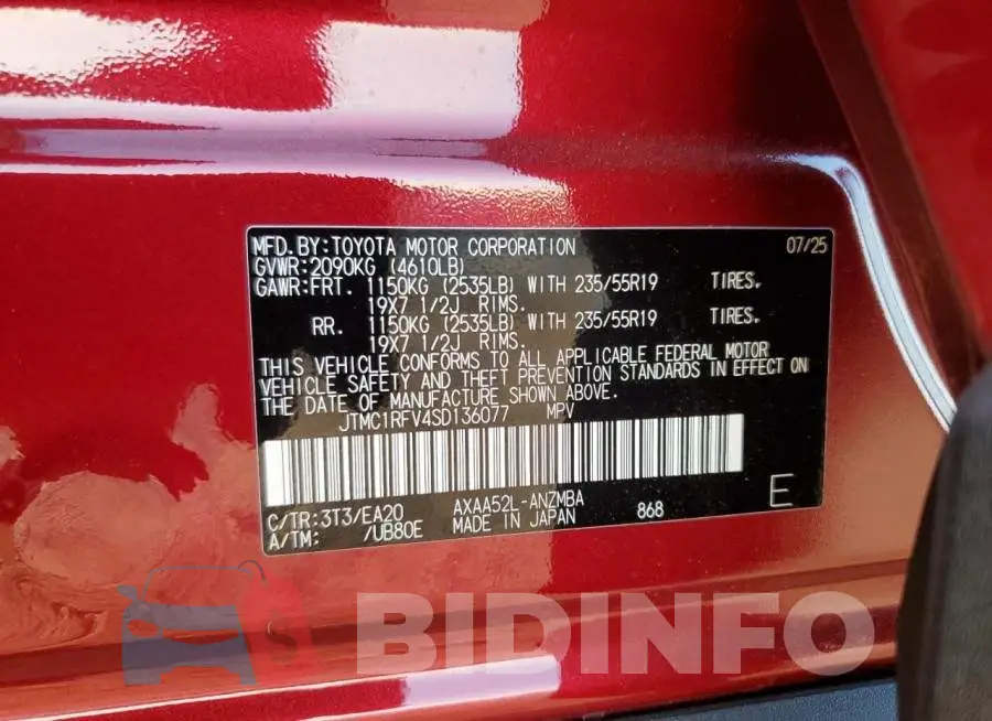 JTMC1RFV4SD136077 Photo# 13