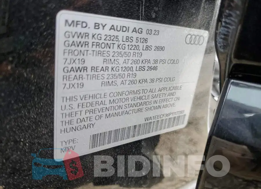 WA1EECF36P1117283 Photo# 14