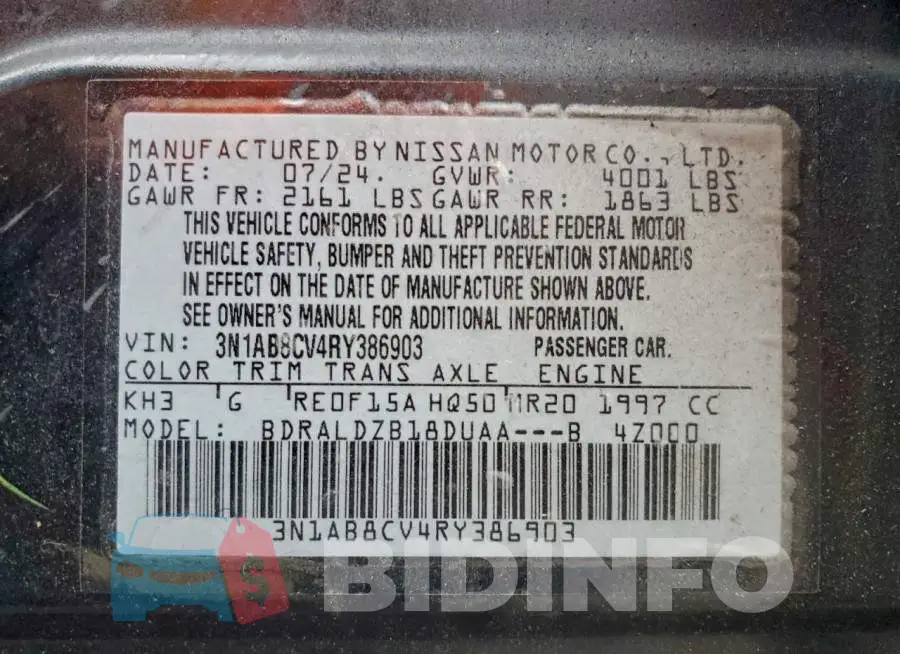 3N1AB8CV4RY386903 Photo# 12