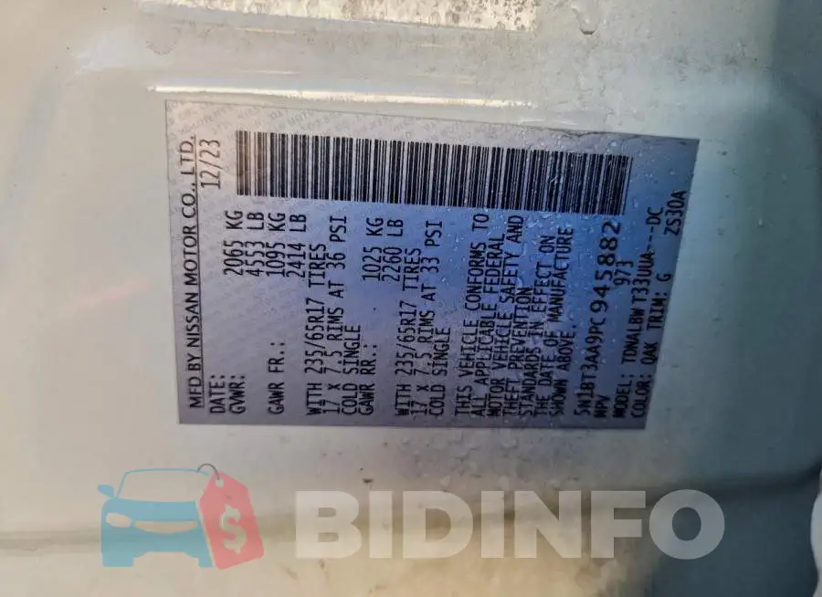 5N1BT3AA9PC945882 Photo# 13