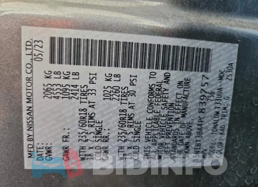 5N1BT3BA4PC839757 Photo# 14