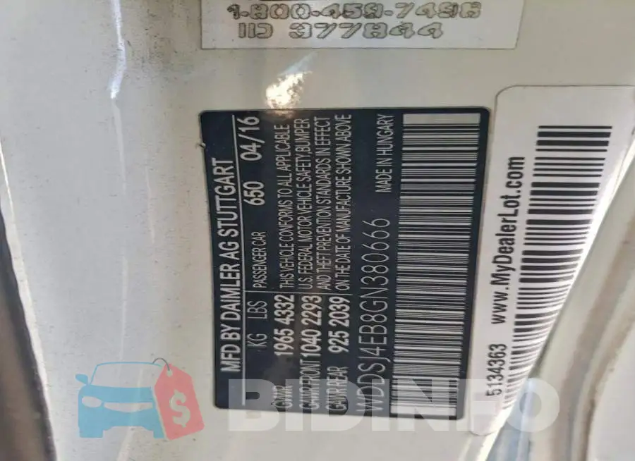 WDDSJ4EB8GN380666 Photo# 12