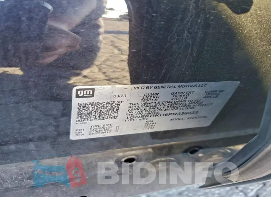 1GNSKRKD6PR336823 Photo# 14
