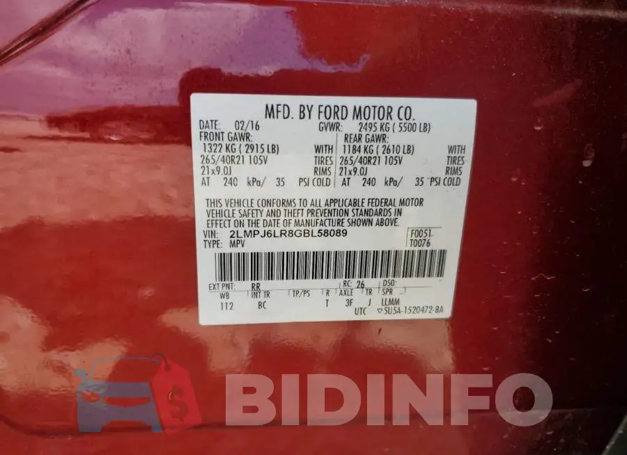 2LMPJ6LR8GBL58089 Photo# 13