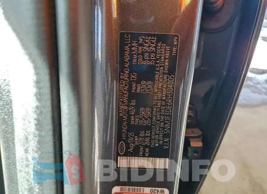 5NMJF3DE6RH304005 Photo# 13