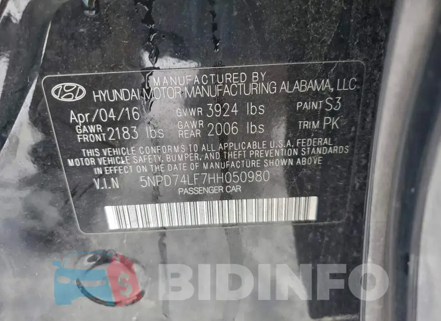 5NPD74LF7HH050980 Photo# 12