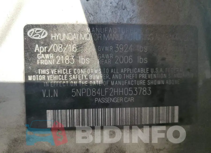 5NPD84LF2HH053783 Photo# 13