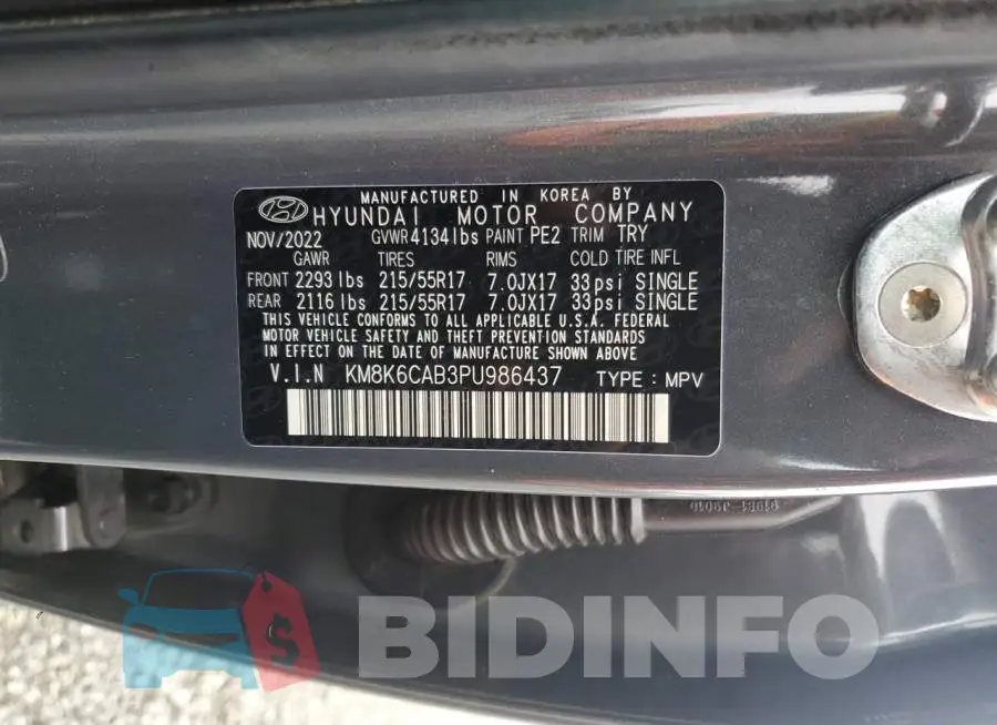 KM8K6CAB3PU986437 Photo# 13