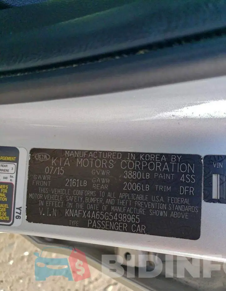 KNAFX4A65G5498965 Photo# 12