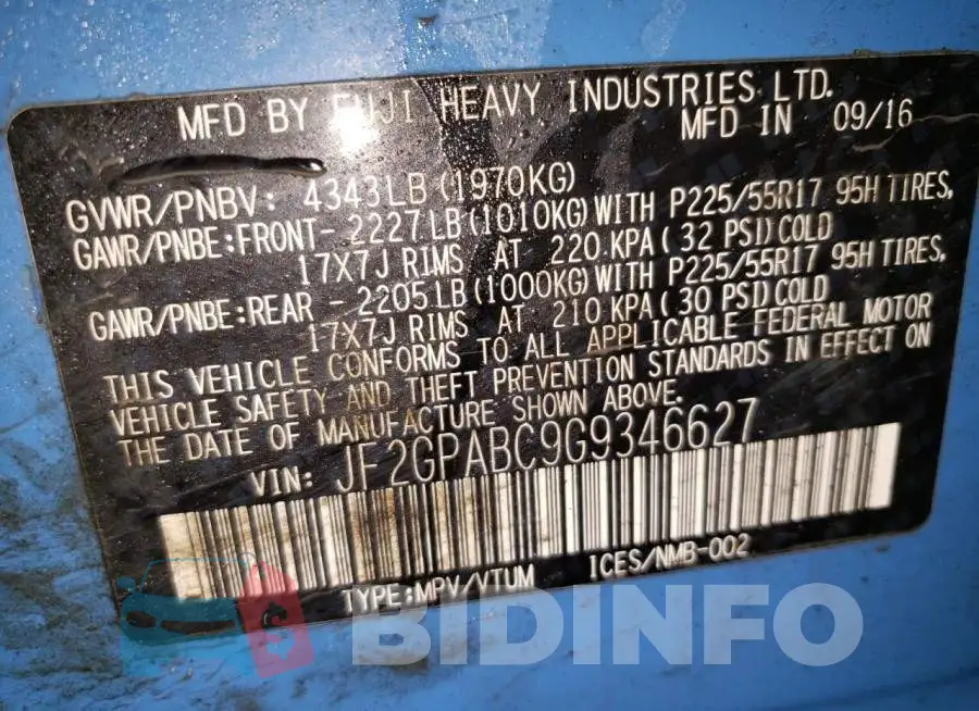 JF2GPABC9G9346627 Photo# 13