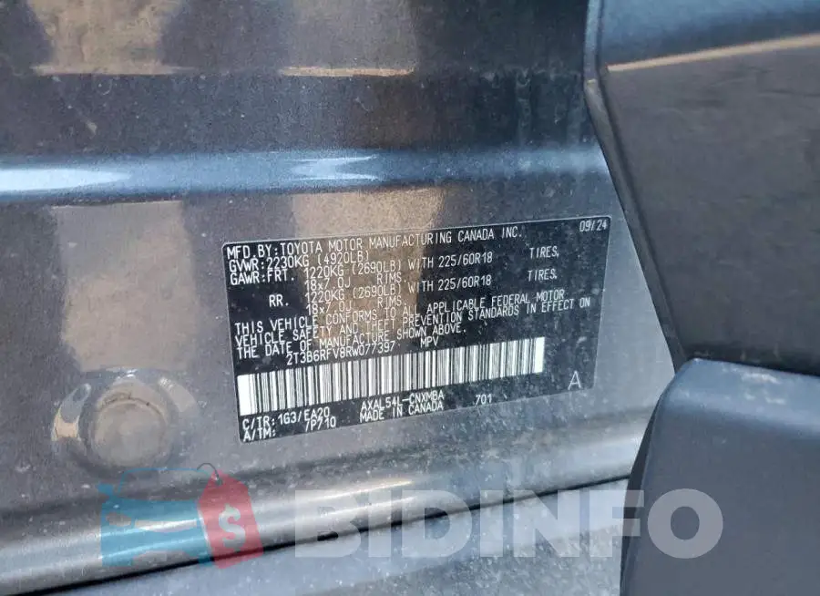 2T3B6RFV8RW077397 Photo# 13