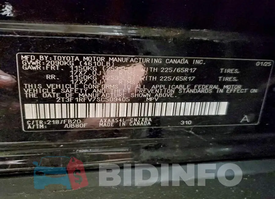 2T3F1RFV7SC509405 Photo# 13