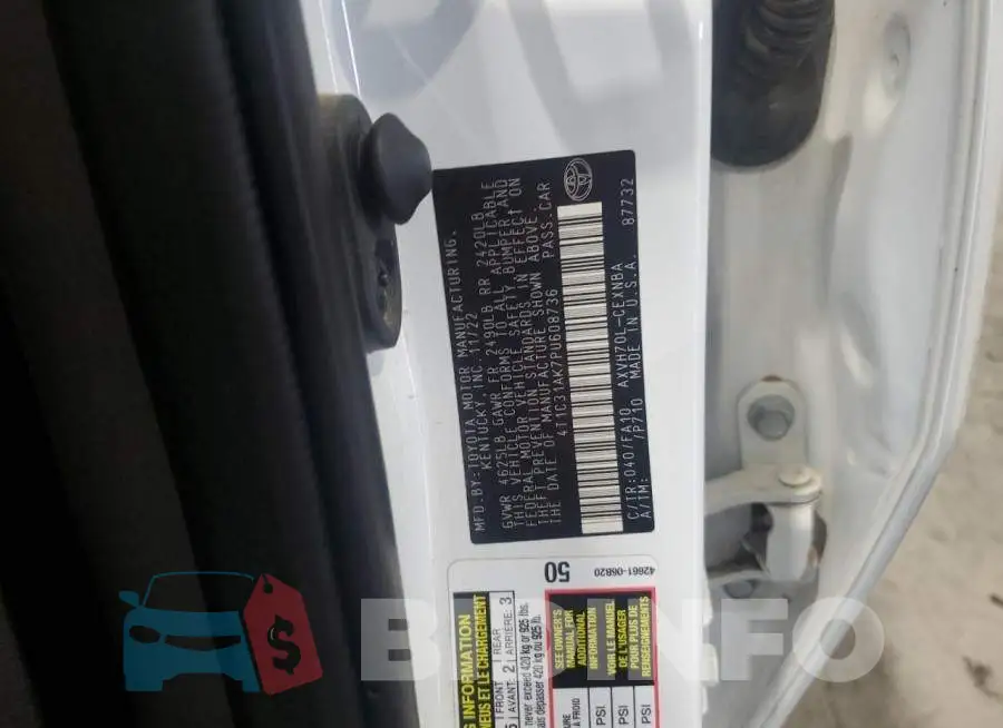 4T1C31AK7PU608736 Photo# 13