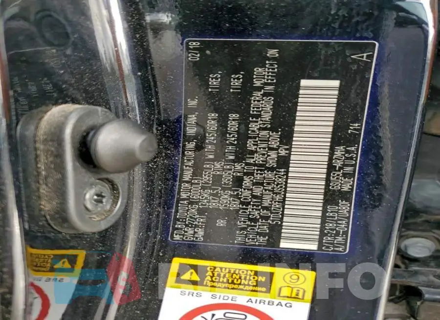 5TDJZRFH6JS538244 Photo# 13