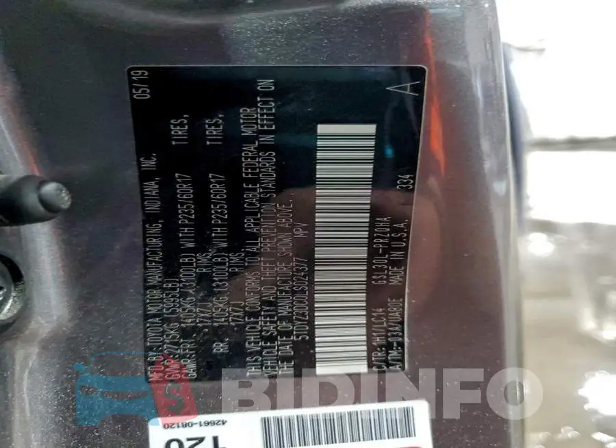 5TDYZ3DC0LS024377 Photo# 13