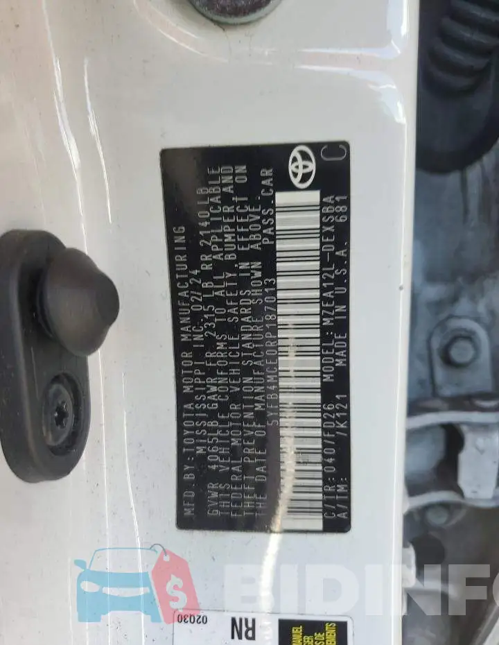 5YFB4MCE0RP187013 Photo# 12
