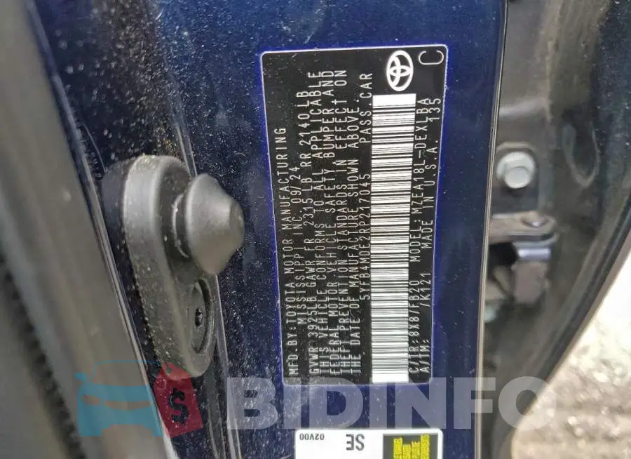 5YFB4MDE2RP217045 Photo# 12
