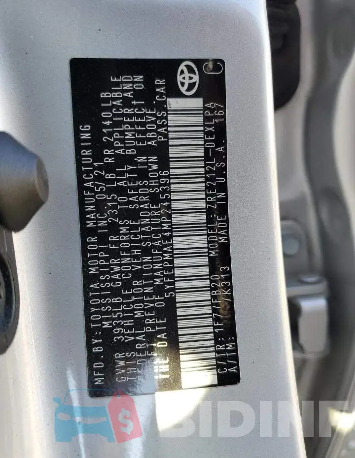 5YFEPMAE4MP245396 Photo# 12