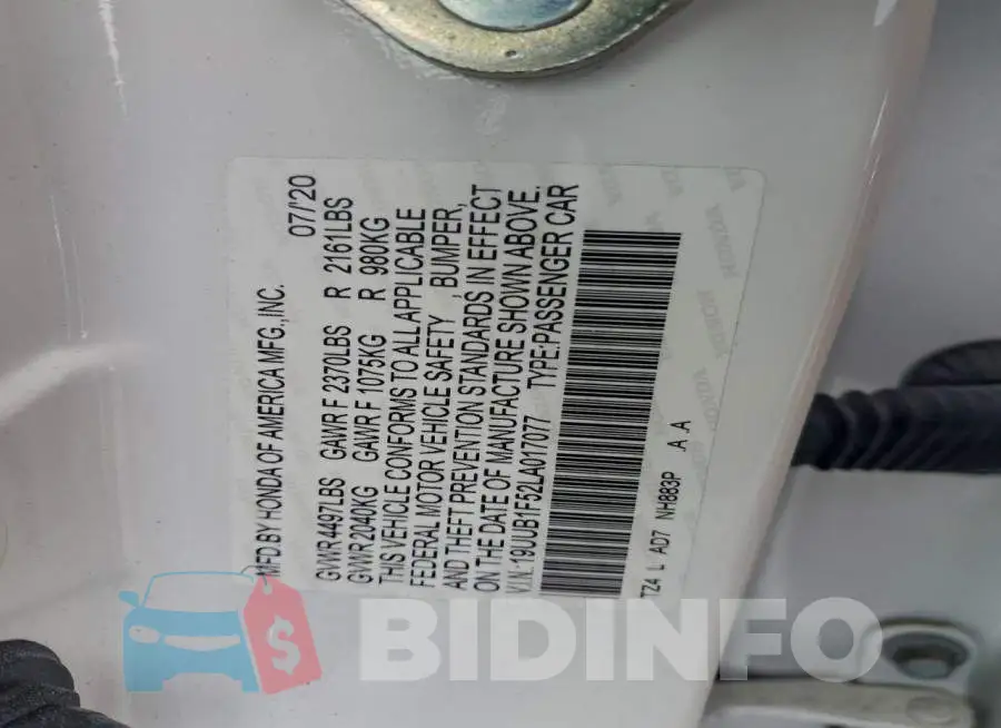 19UUB1F52LA017077 Photo# 12