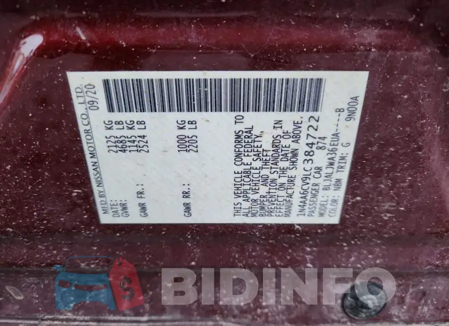 1N4AA6CV9LC384722 Photo# 12