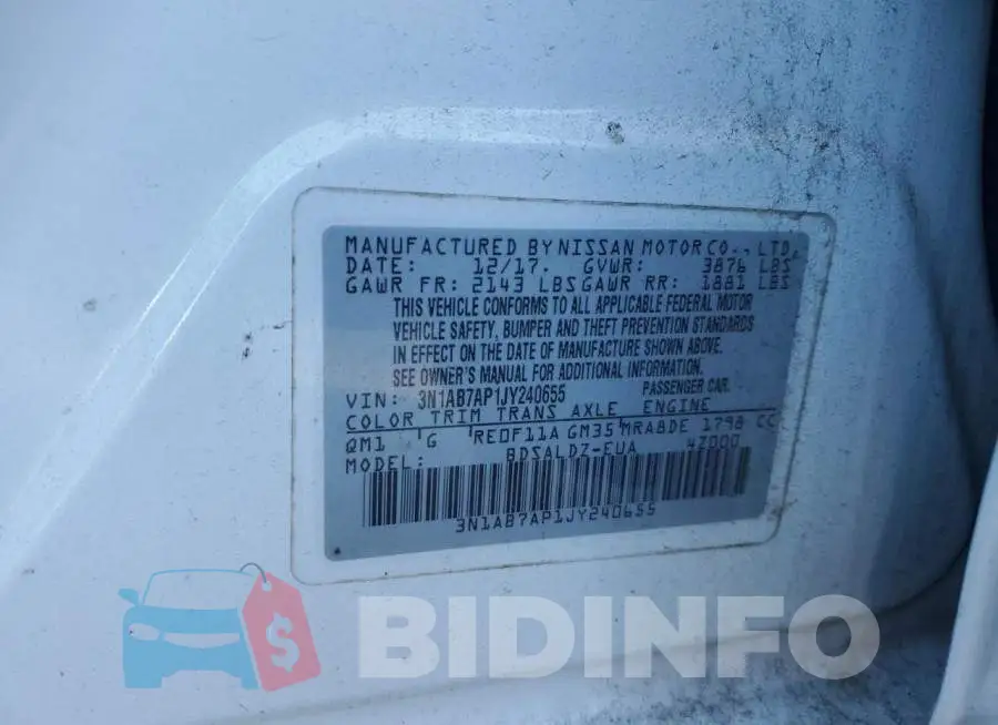 3N1AB7AP1JY240655 Photo# 12